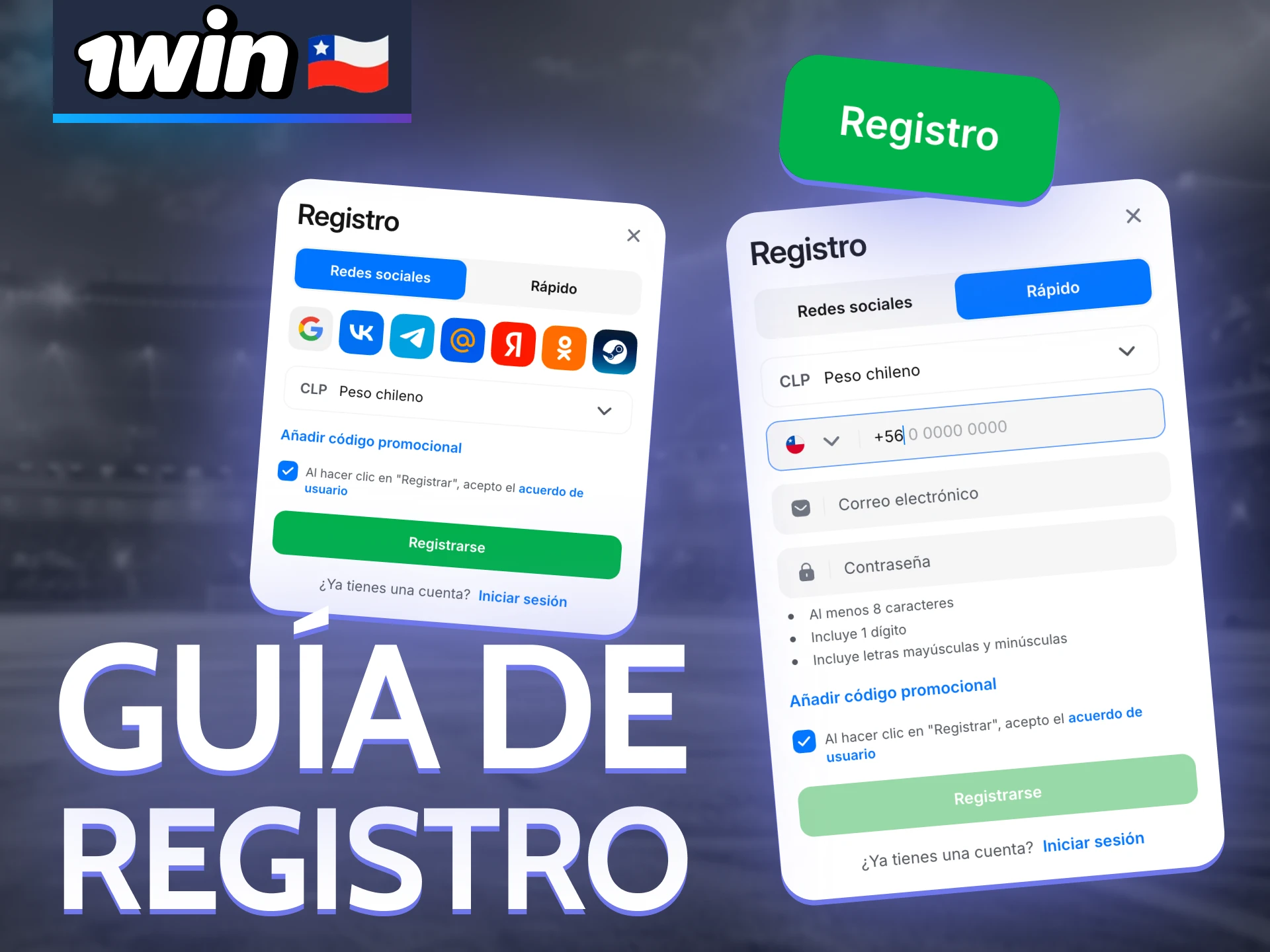 Registrarse en 1win es fácil y rápido.