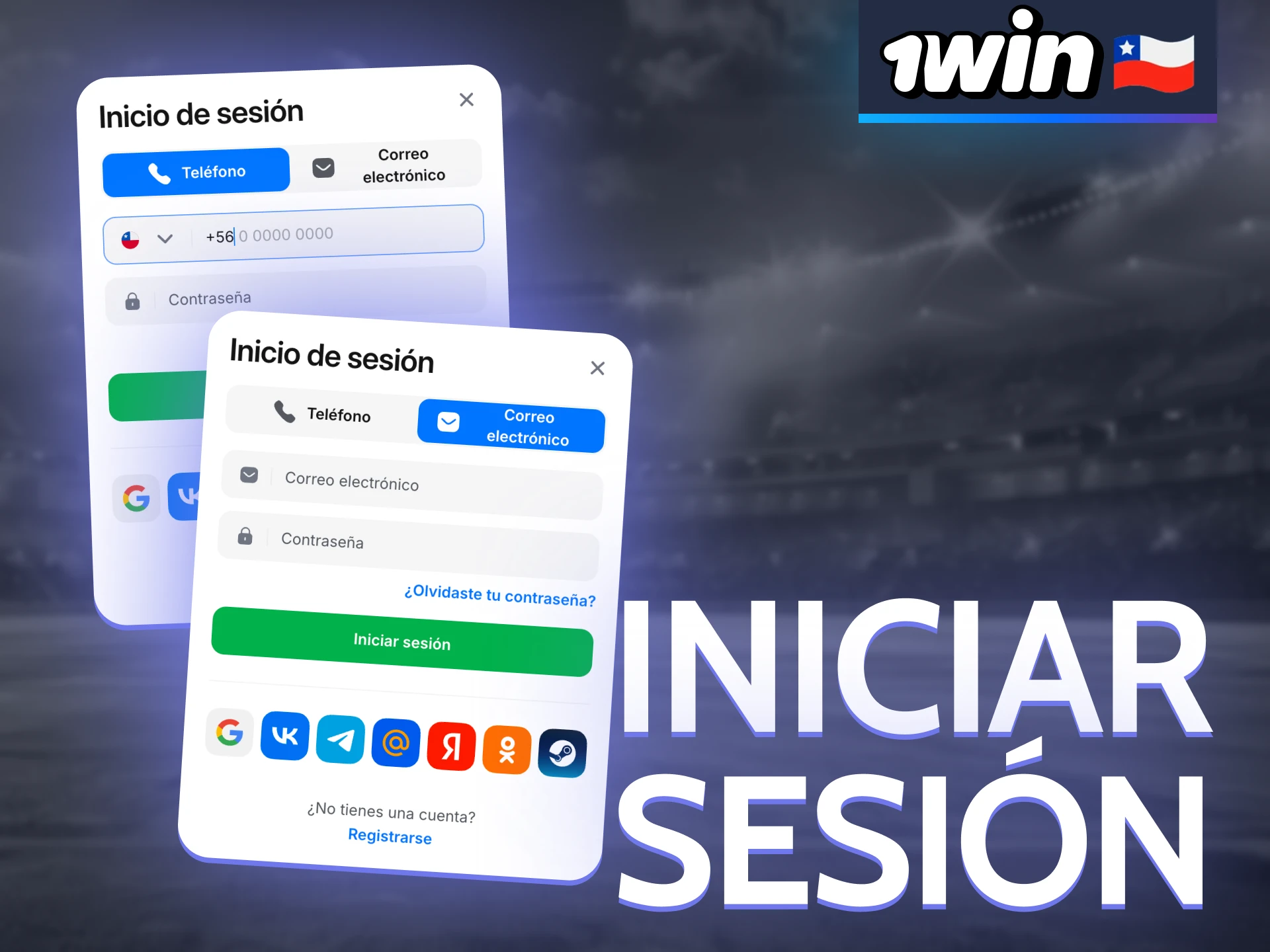 Regístrese en 1win, inicie sesión y apueste con gusto.